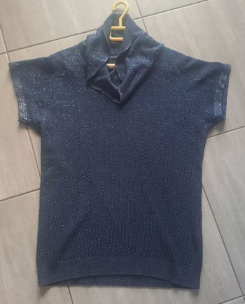 Pull Manches courtes grand col roulé