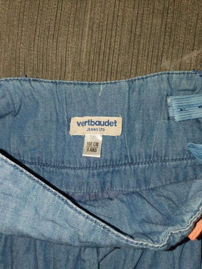 Jupe bleu jeans boule vertbaudet - photo numéro 5