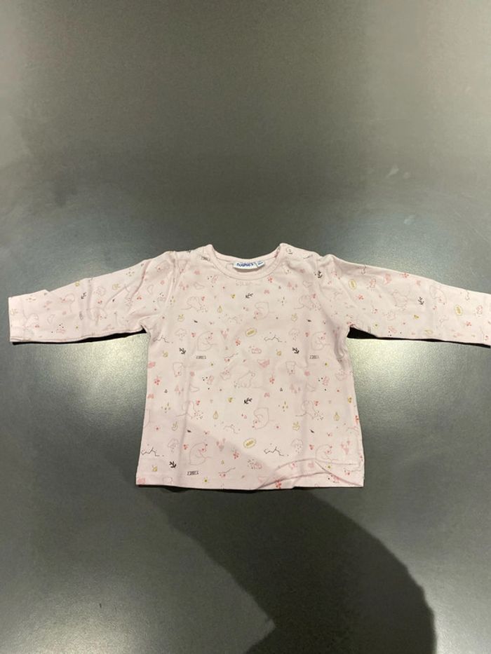 T-shirt manches longues noukie’s 12 mois