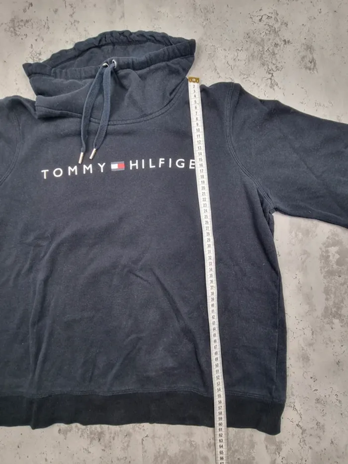 Sweat col montant Tommy Hilfiger noir – Taille XL Femmes (mesures en photos) - photo numéro 7