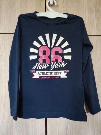 Tshirt bleu sport new york league 8 ans/ zeeman
