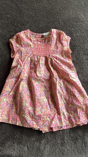 Robe manches courtes Cyrillus Liberty rose taille six mois