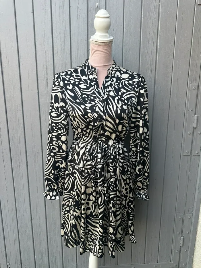 Robe été manches longues légère imprimé 36/S
