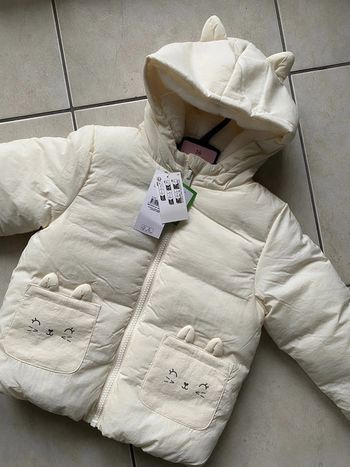 Veste doudoune crème fille 36 mois Tex