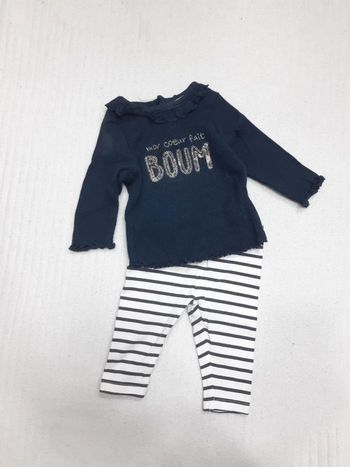 Tenue pull côtelé et legging 3 mois