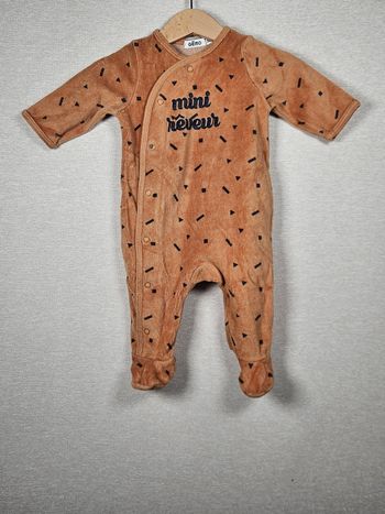 Pyjama chaud velour gémo 3 mois 