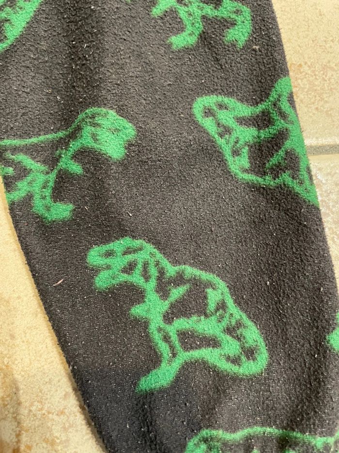 Bas de pyjama 3-4ans Dinosaures vert et gris foncé - photo numéro 4