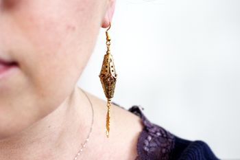 Boucles d'oreilles orientales doré et roux