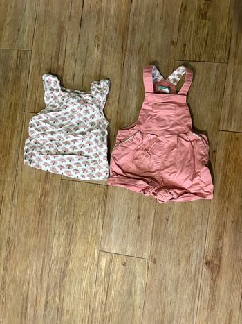 Ensemble Salopette+t-shirt obaidi 74cm