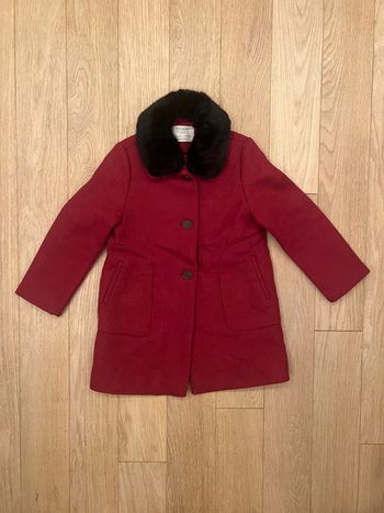 Vend manteau bordeaux contenant laine Zara 8 ans très bon état