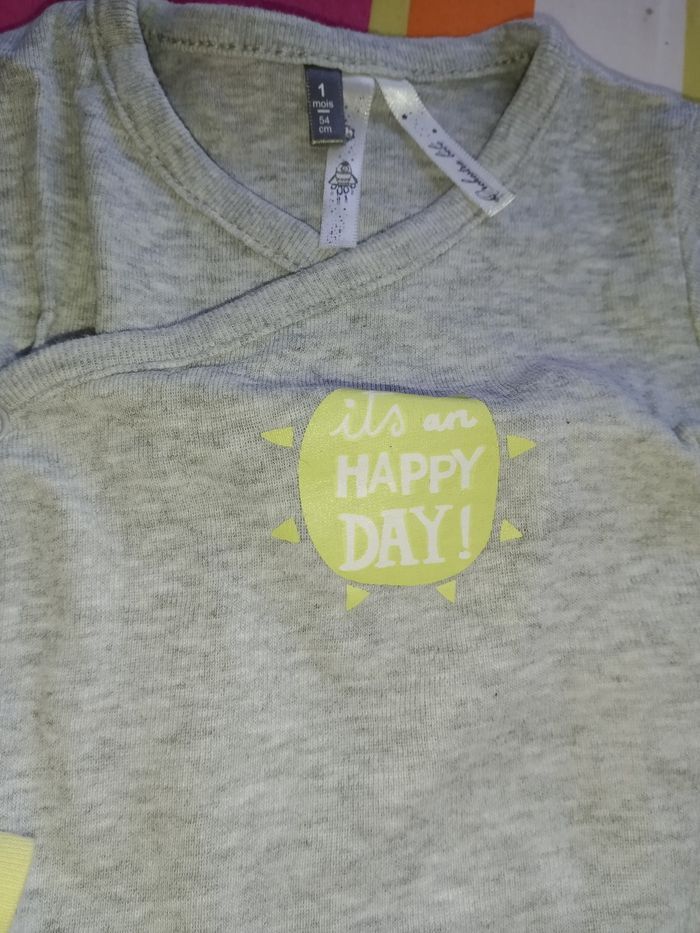 Lot de 3 body 1 mois orchestra Baby comme neuf - photo numéro 3