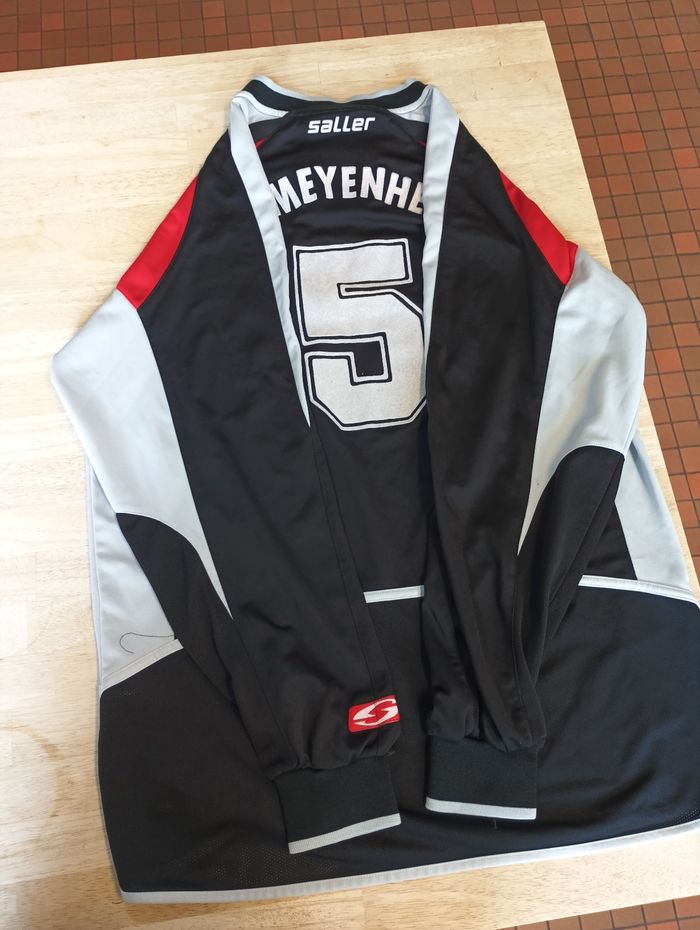 Maillot saller FC Meyenheim Taille L/XL - Noir/Rouge/Gris - Foot Vêtements Sport Vintage - photo numéro 7