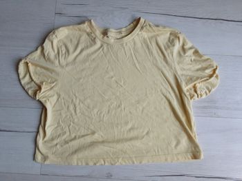 Vêtement femme tee-shirt jaune court manches courtes taille S