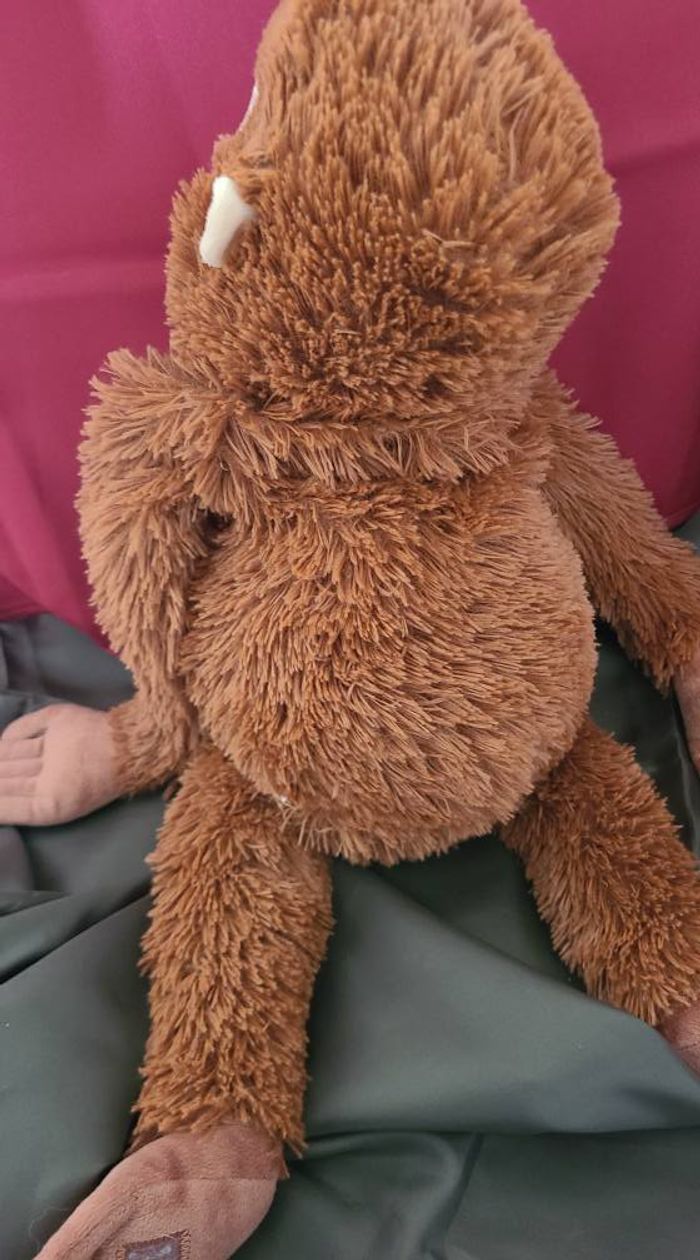 Doudou peluche singe marron IKEA 60 cm - photo numéro 5