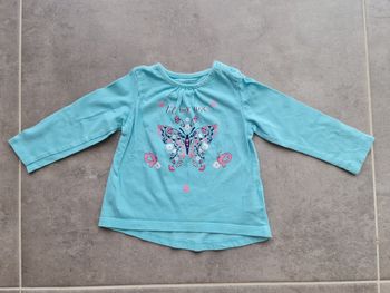 Tee shirt in extenso 9 mois bleu