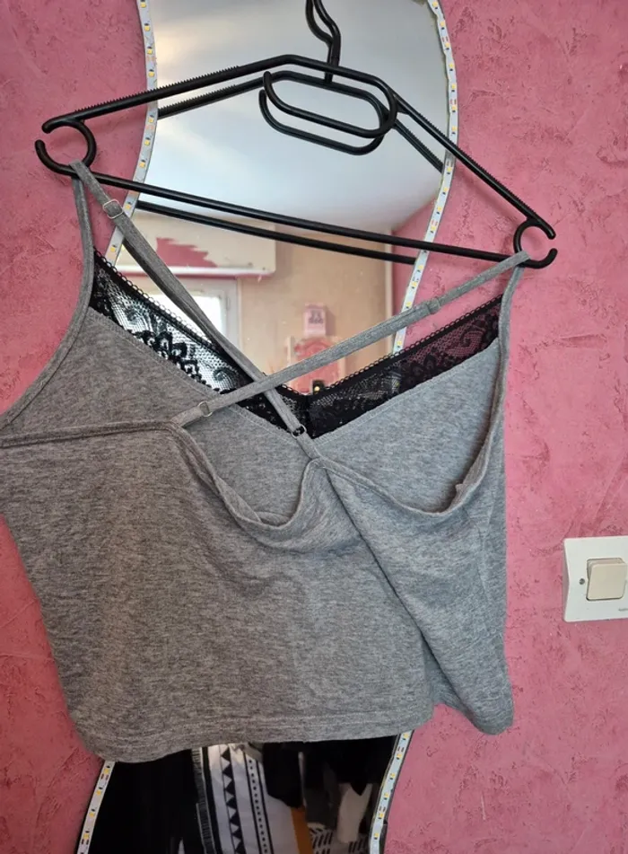 Débardeur pyjamas gris Shein - photo numéro 2