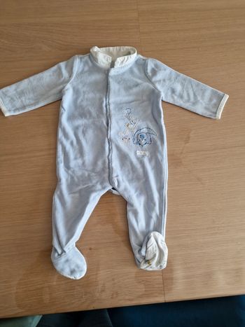 Pyjama 6 mois sergent major velour 68cm