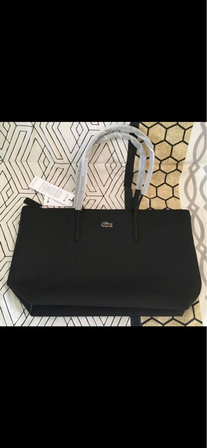 💖 sac Lacoste noir neuf taille L 💖 - photo numéro 3