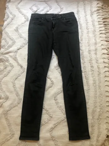 Jean simili noir taille basse Zara taille 36