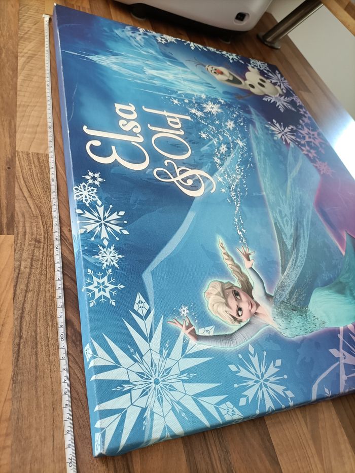 Cadre phoforescent Reine des Neiges bleu Elsa et Olaf - photo numéro 4