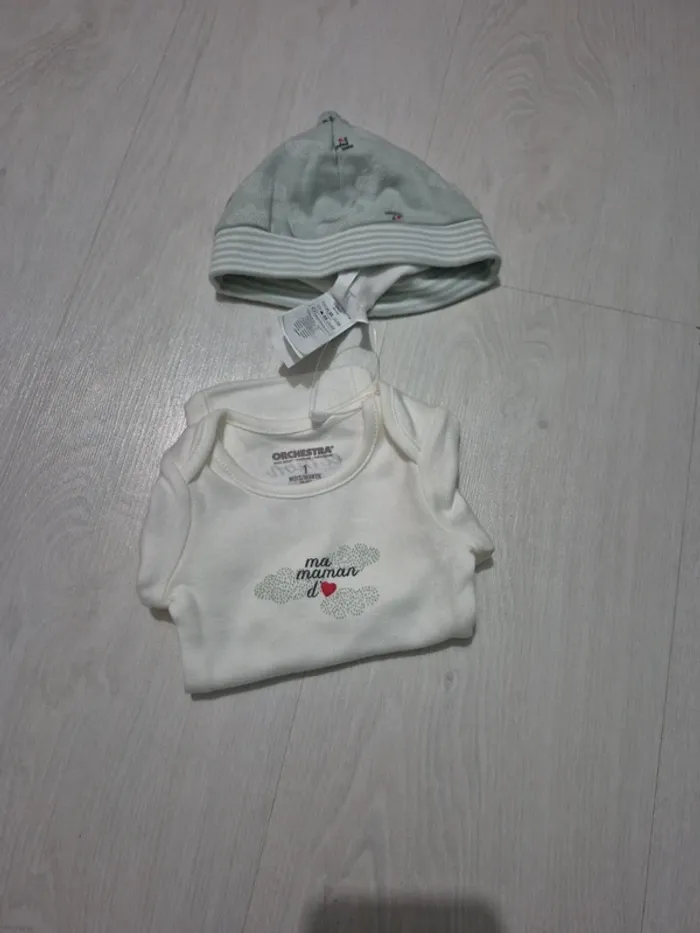 Ensemble 1M pyjama/ body / bonnet - photo numéro 6