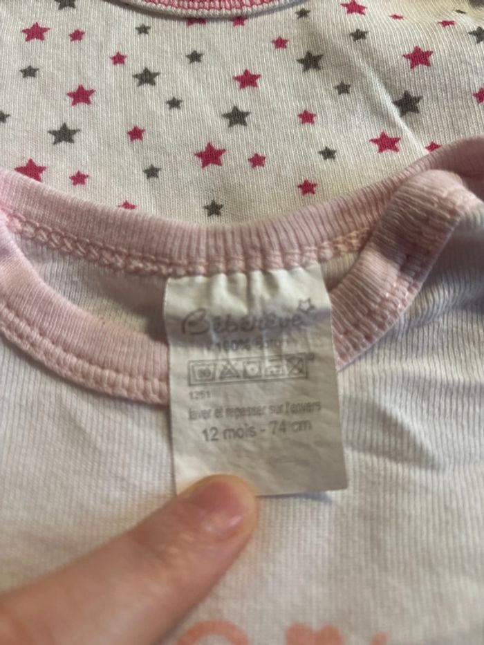 Bodies 12 mois manches courtes - photo numéro 3