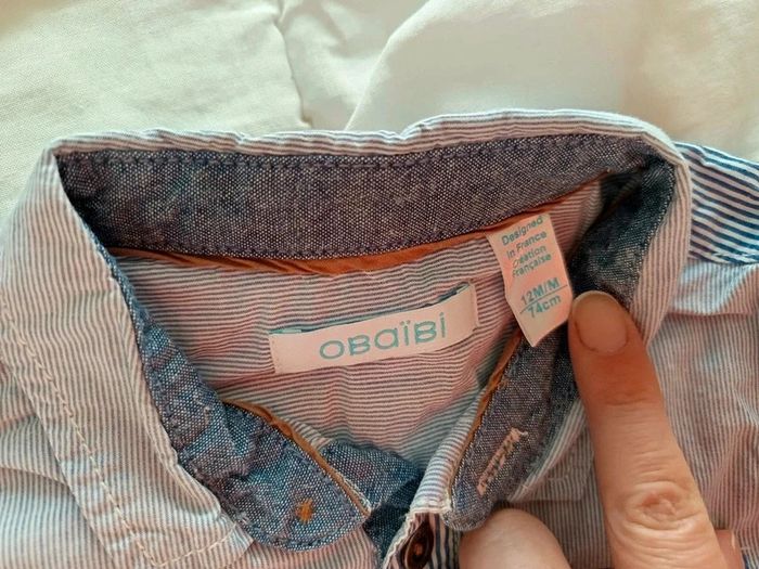 Chemise obaibi 12m tbe - photo numéro 2