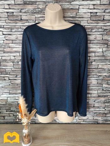 🌹 Blouse bleu nuit pailletée dorée Kiabi 🌹