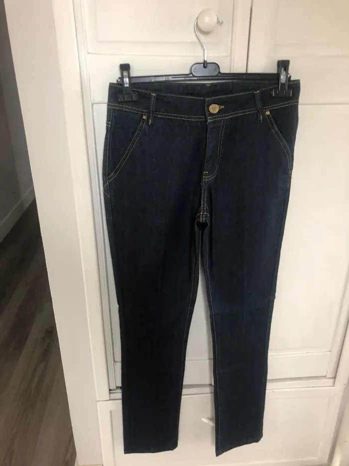 jeans skinny bleu marine femme taille 38 - photo numéro 2