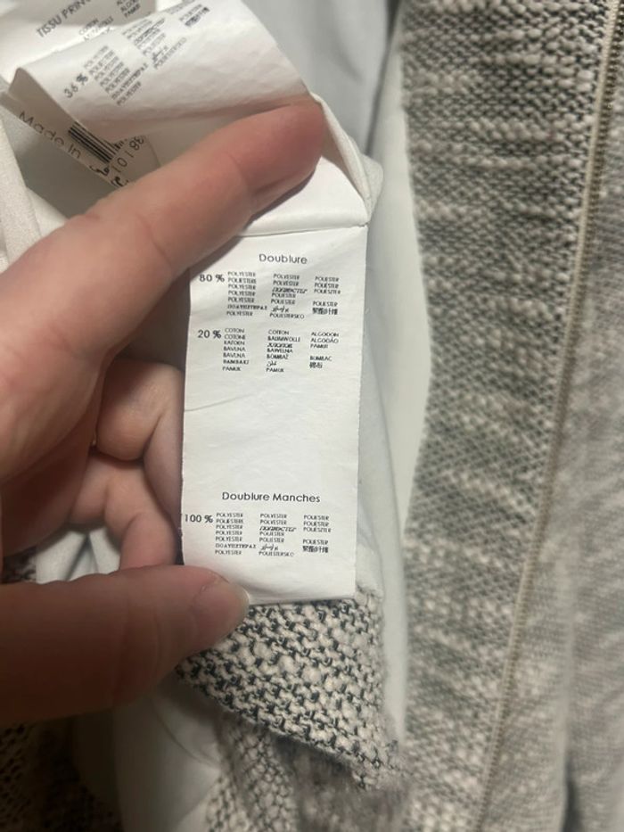 Jolie veste tissée • gris • effet tweed • Promod • Taille 38 • coton - photo numéro 9