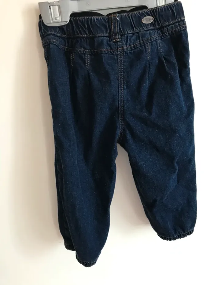 Pantalon jeans chaud doublé 12 mois neuf - photo numéro 2