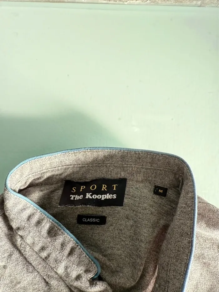 Magnifique polo manches longues The Kooples gris - taille M - photo numéro 5