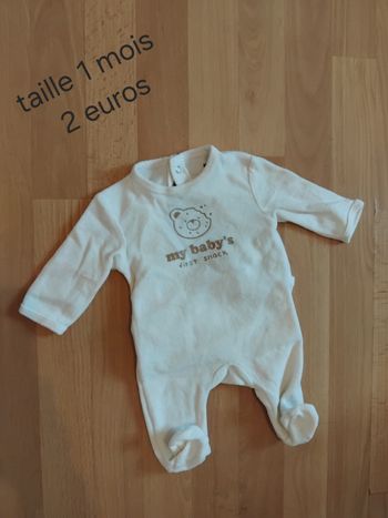 Taille 1 mois