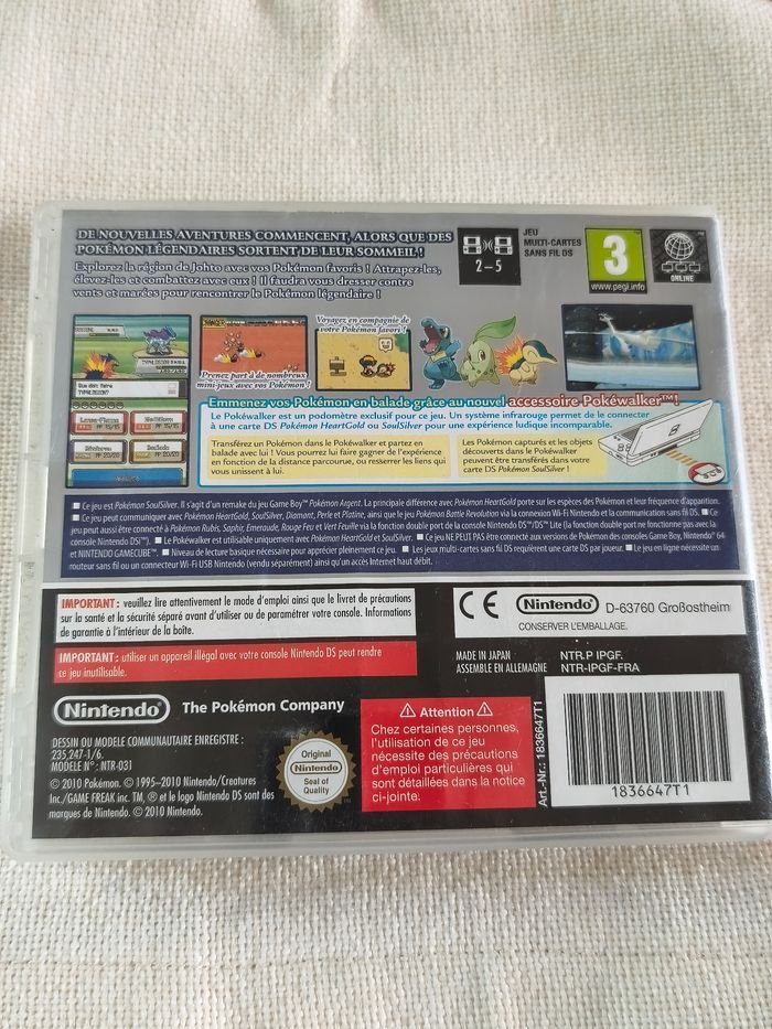 Jeu Nintendo DS Pokémon version argent - photo numéro 2