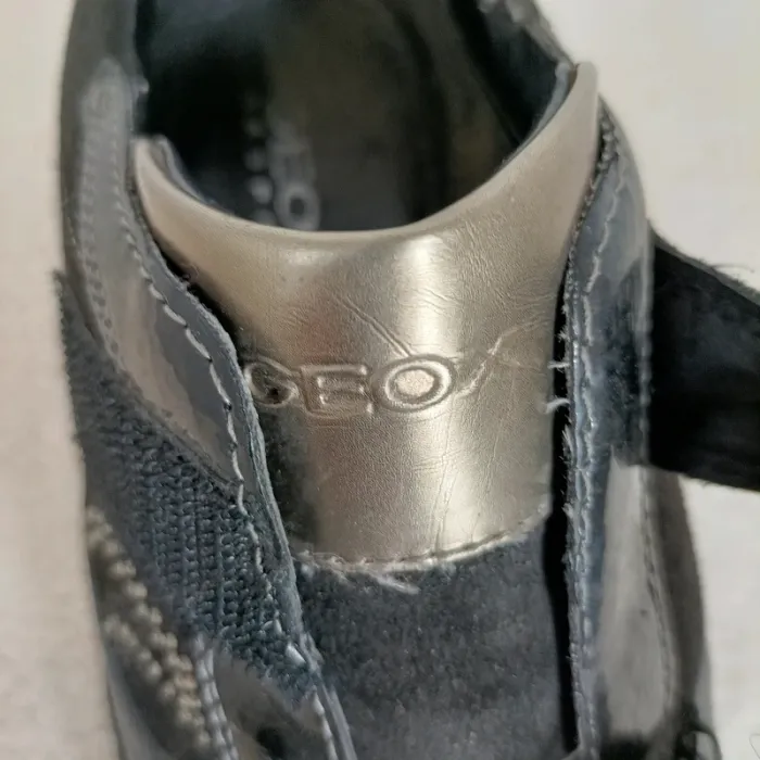 basket talons haut noires fantaisie geox cuir synthétique 38 - photo numéro 11