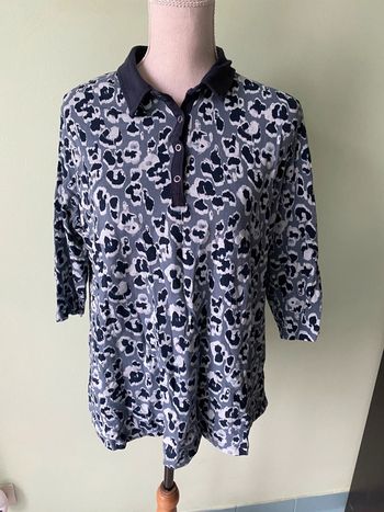 Haut bleuté manches 3/4