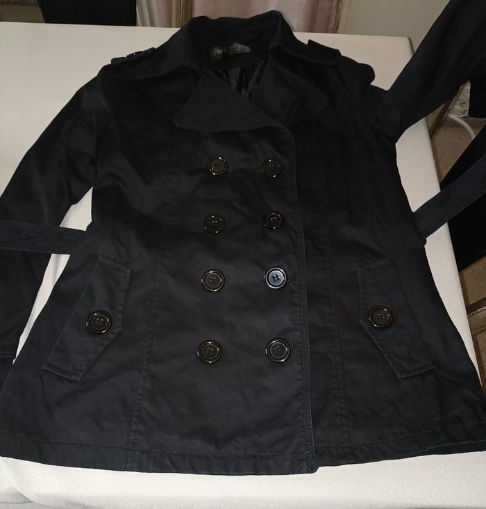 Trench Coat Noir Élégant - Style Intemporel pour Toutes les Saisons ! - photo numéro 5