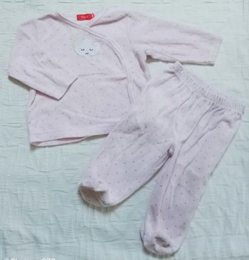 Tissaia pyjama velours 2 pièces nuage