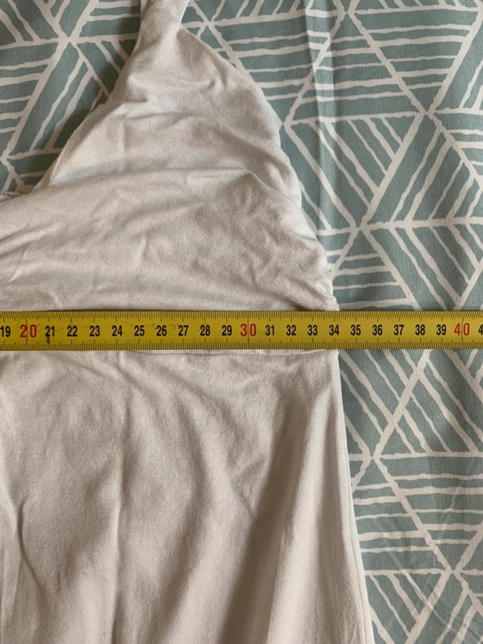 Haut blanc long poitrine drapée taille 38 - photo numéro 5