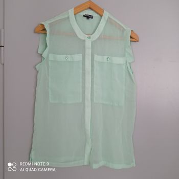 Débardeur voile menthe t38