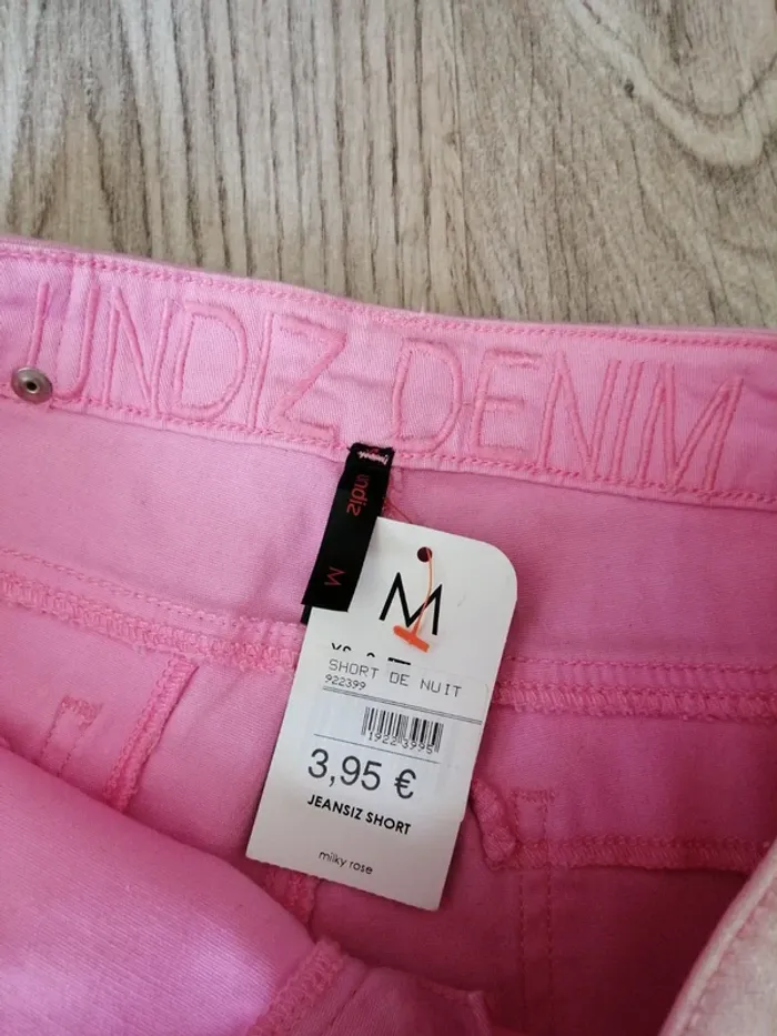 Short en jeans rose pastel métallique / undiz / (M) - photo numéro 5