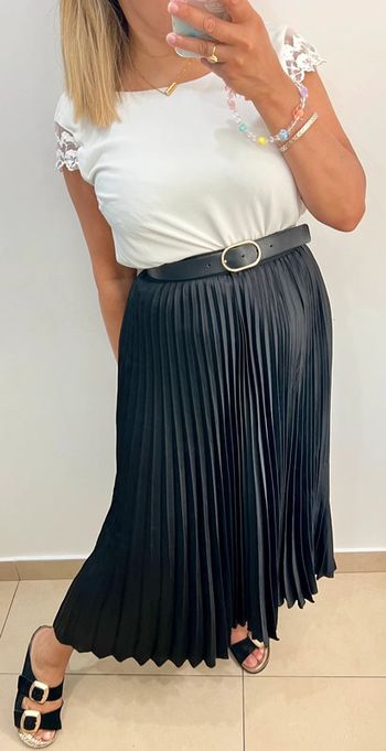 🖤 Jupe Longue plissée satinée noire H&M Taille M