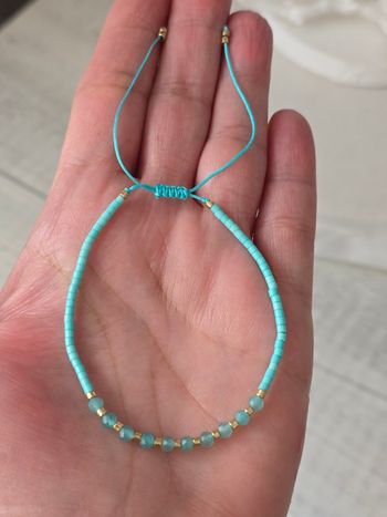 Bracelet perles turquoise avec pierres naturelles