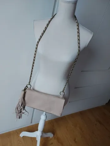 Pochette bandoulière rose pâle
