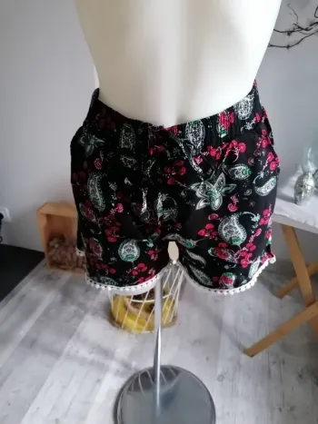 Short fleuri en coton L