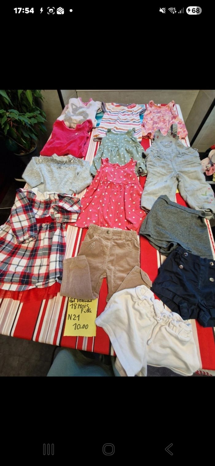 Lot vêtements 18 mois fille N 21