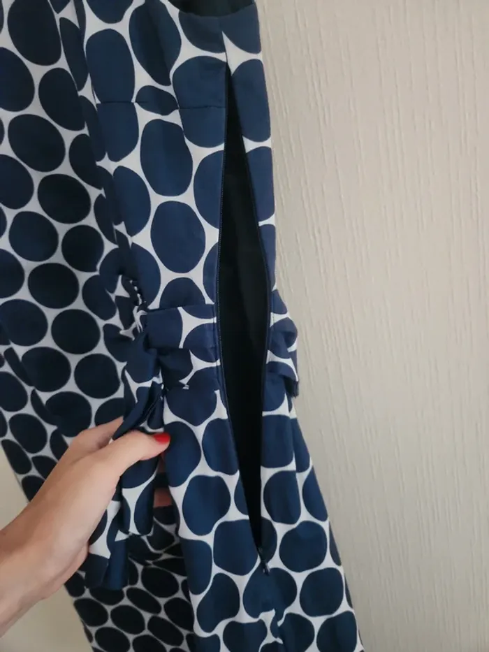 Robe droite Caroll bleu marine et blanc 42 - photo numéro 8