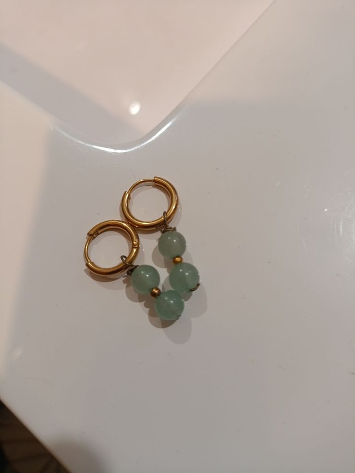 Boucle d'oreille pierre aventurine