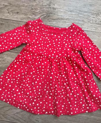 Robe fushia/ coeur rose In extenso 3 mois