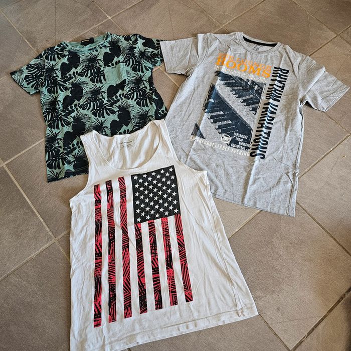 Lot 3 t-shirt débardeur taille S